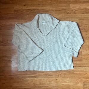Cream V-Neck Indigo Luna Winterfall Jumper